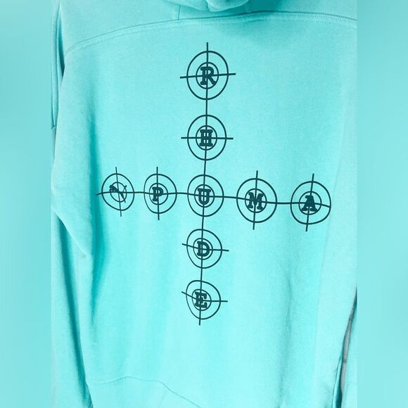 Men's Puma x Rhude Blue Hoodie Limited Edition RARE - Picture 4 of 11